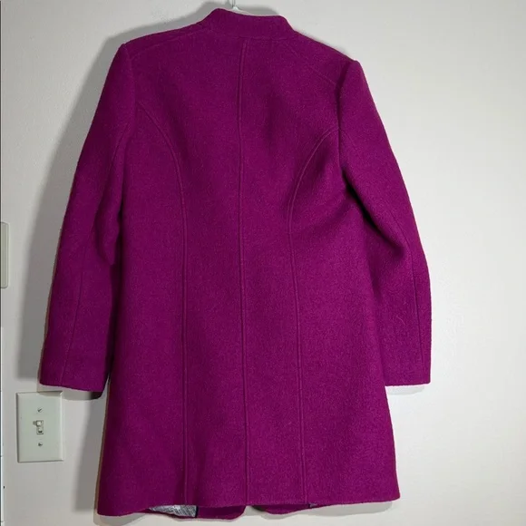 Boden Hamilton Textured Coat in Vibrant Plum 6 - Picture 7 of 7